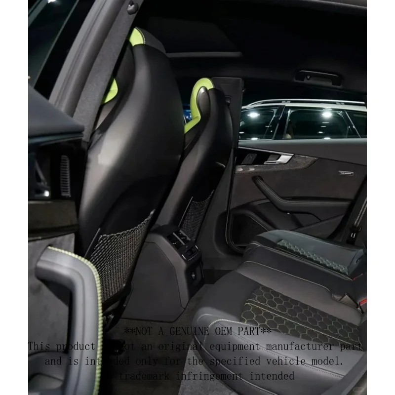 For Audi Electric Car Seats Black With Lime Green Trim Honeycomb Design Full Set Custom Fit Comfort Interior Upgrade Accessories