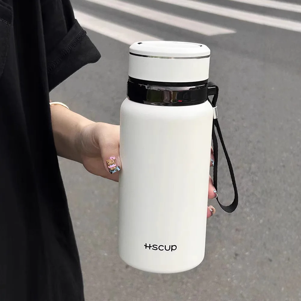 Autumn and Winter New Large Capacity Portable Tea Cup 316 Stainless Steel Cup High End Business Water Cup Insulated Pot