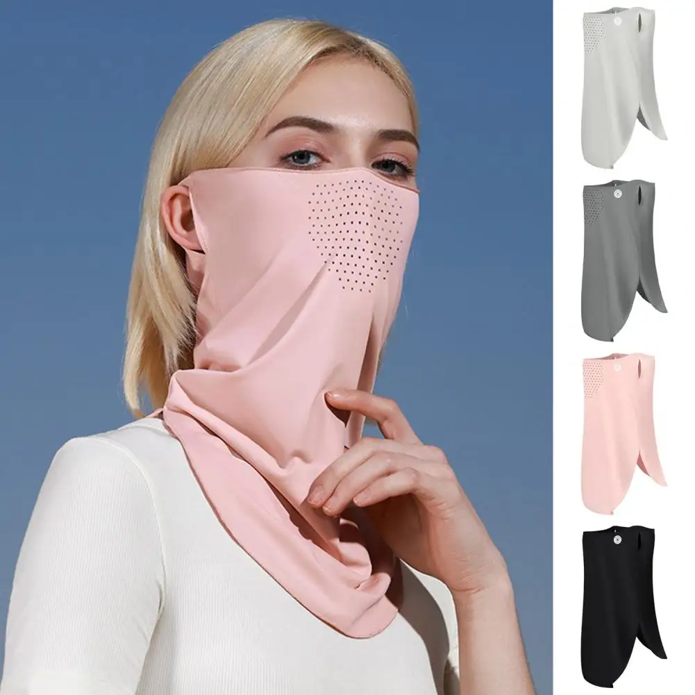 Sun Face Guard Soft Breathable Ear Hanging Design UV proof Face Neck Gaiter Sports Sunscreen Face Shield Защита Лица