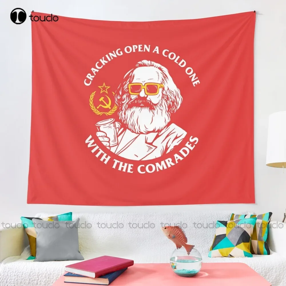 Crack Open A Cold One With The Comrades Tapestry Long Wall Tapestry Blanket Tapestry Bedroom Bedspread Decoration Wall Covering