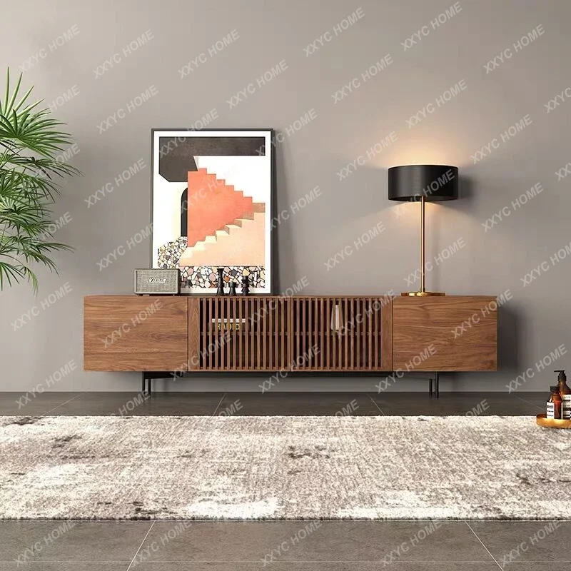 

Retro Paint TV Cabinet Living Room Audio-visual Cabinet Modern Simple Storage Storage Floor Cabinet