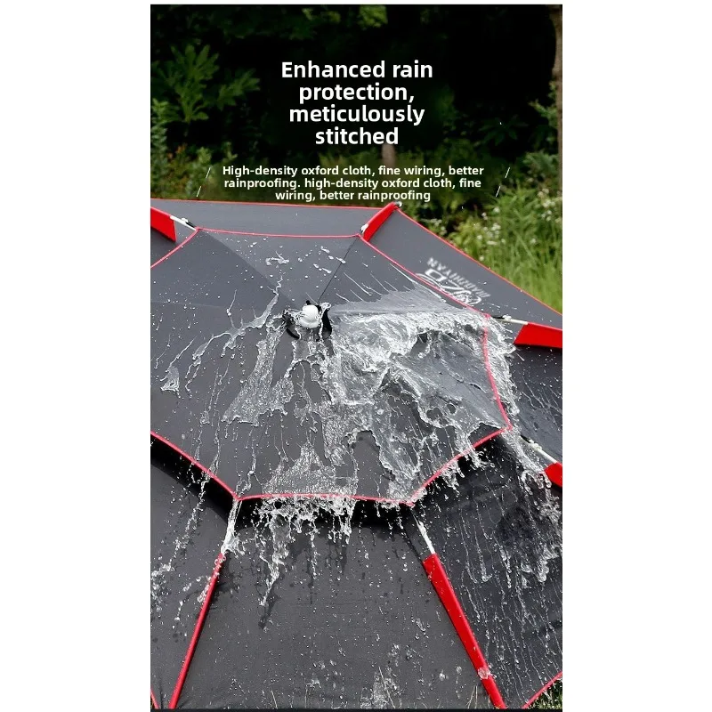 Fishing Umbrella Thickened Coating Premium Double Layer Windproof Outdoor Market Stall Sun Rain Shelter Picnic Umbrella