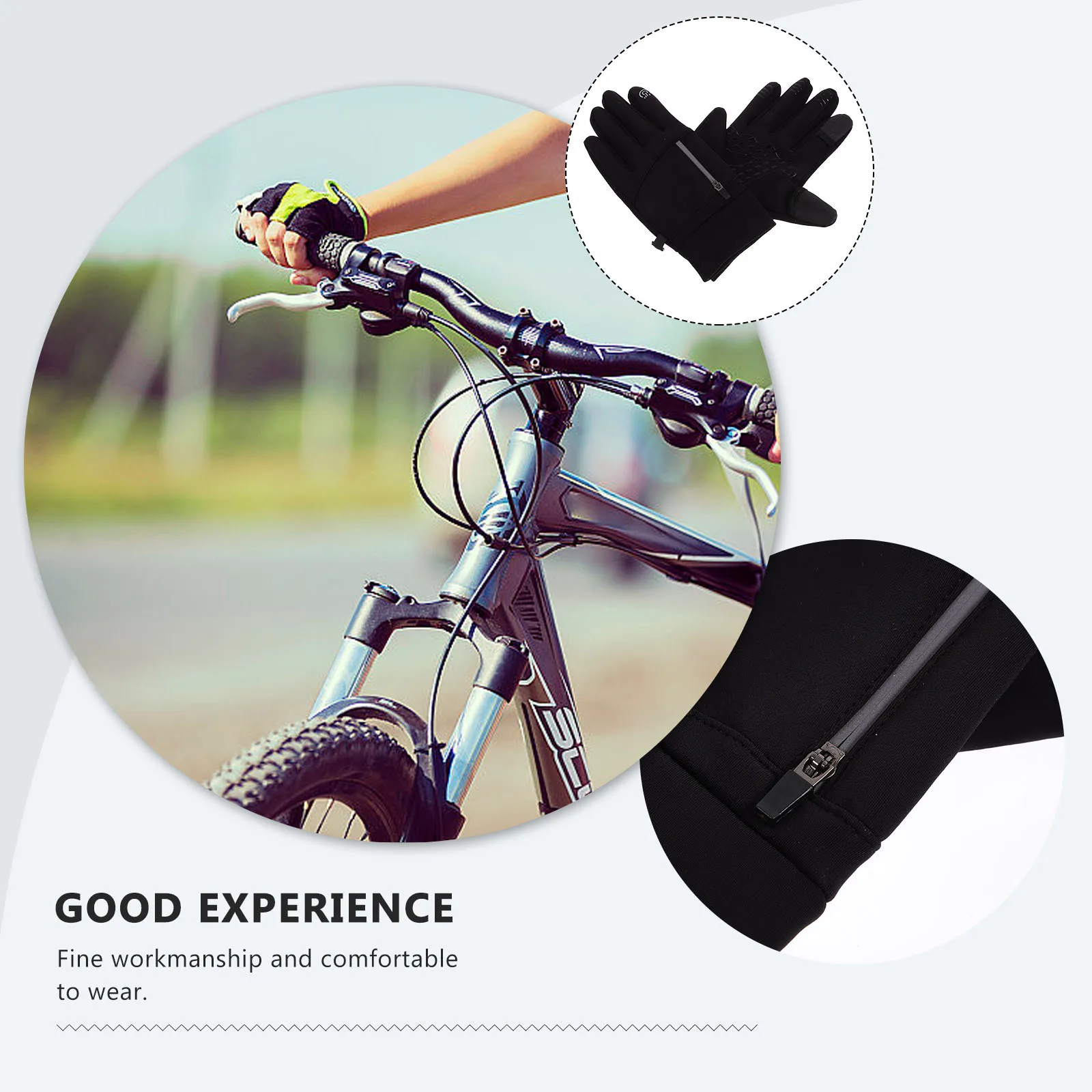 

1Pair Windproof Cycling Gloves with Touchscreen Function Breathable Wear-Resistant Outdoor Fitness Gloves for Men Women Fishing