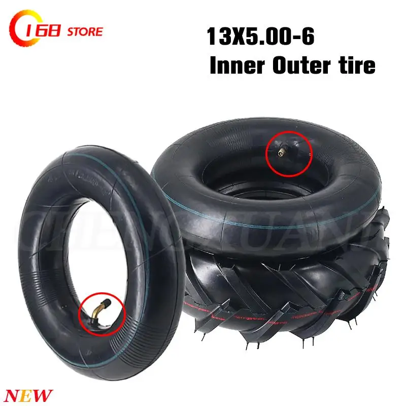 13 inch 13x5.00-6 Inner and Outer Tires 5.00-6 Butyl Inner Tube universal Beach Bike micro Tiller Tire