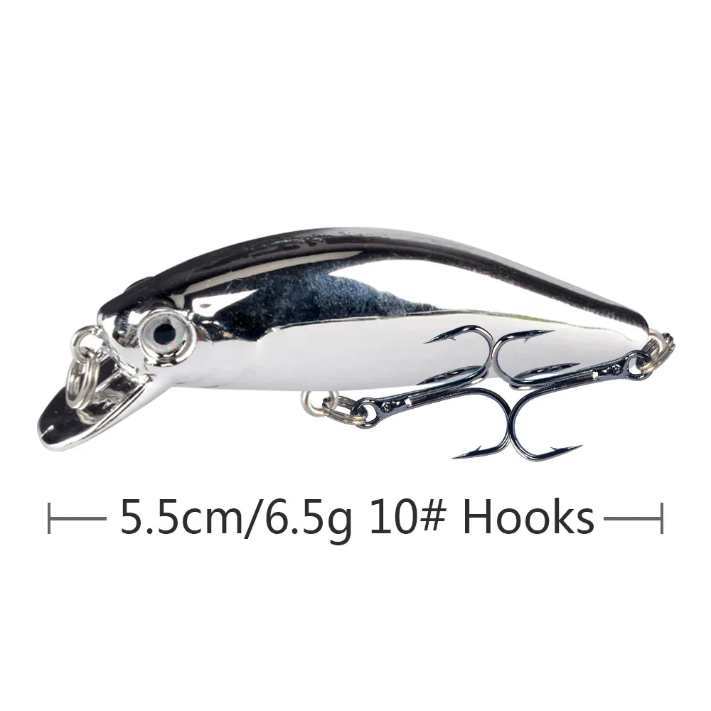 1PCS Laser Minnow Fishing Lure Sinking 6.5g 5.5cm Wobbler 3D Eyes Artificial Hard Bait Crankbait Sea Fishing Carp Bass Tackle