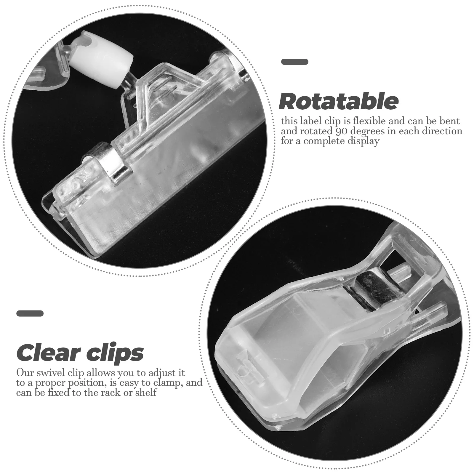 

10Pcs Flexible Price Tag Holders Clear Sign Clips for Clothing Stores and Supermarkets Sign Holders Clear Clips