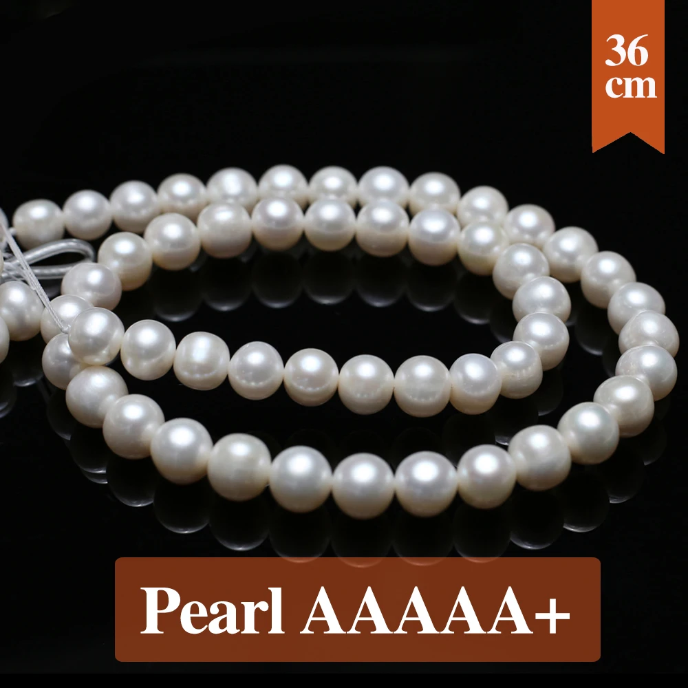 Real AAAAA Natural Freshwater Pearl Beads Round Pearl Loose Spacer Beaded for Making Jewelry Necklace Bracelet Earrings 5-10mm view 5