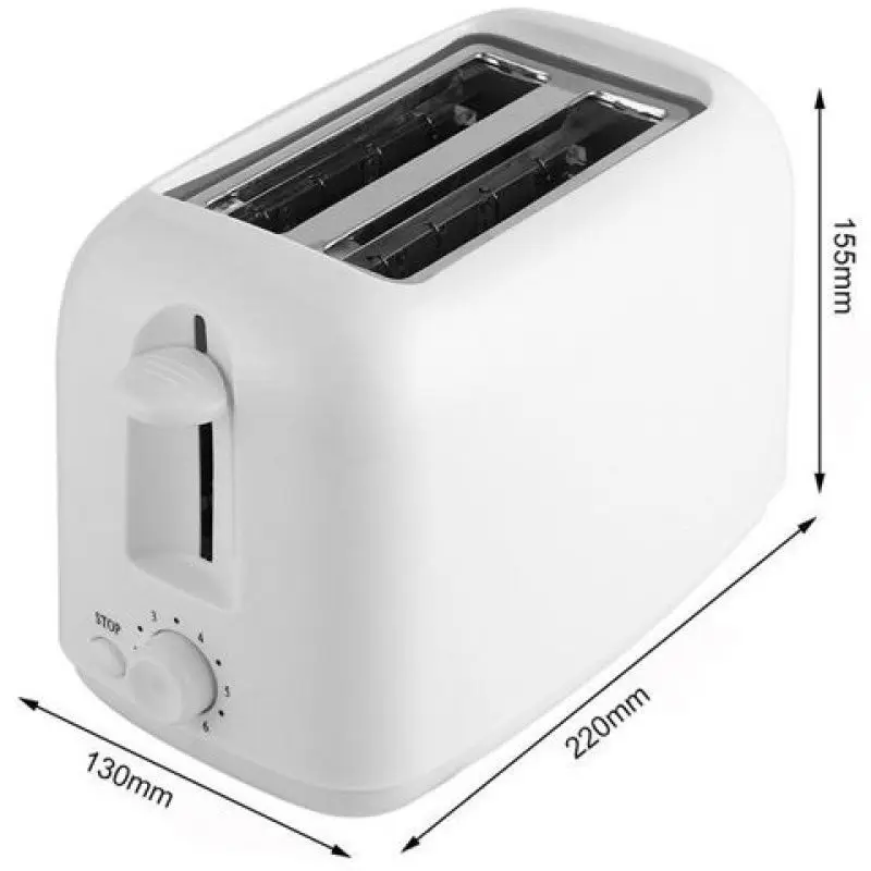 Smart Retro Electric Mini Toaster Oven Auto Pop-Up 2 Slices Sandwich Bread Toaster with Defrosting Warming Function for Home Use