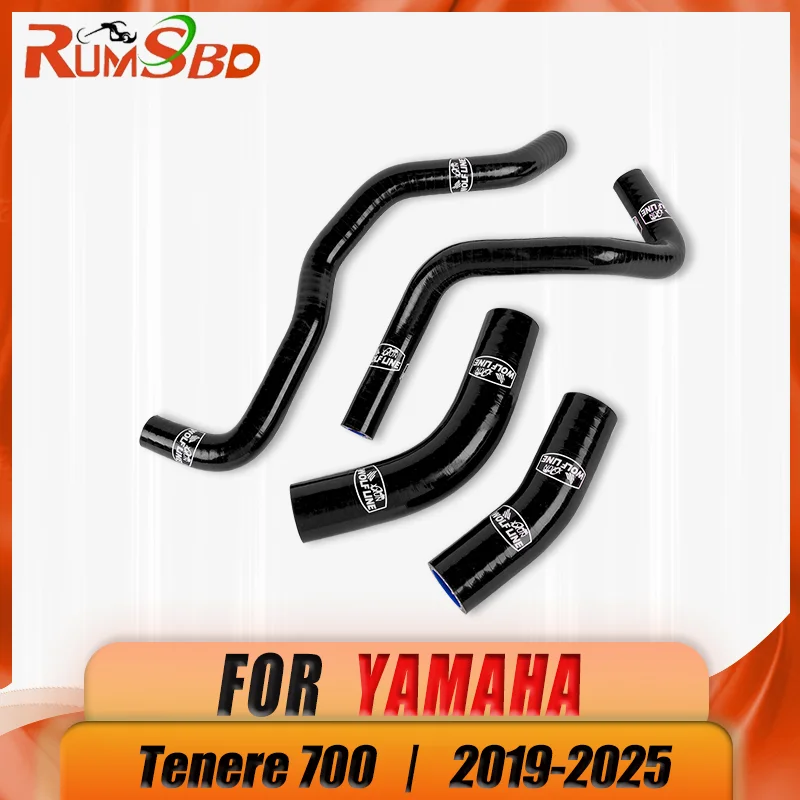

Motorcycle Radiator Silicone Coolant ube Silicone Hose Kit water pipe with Clamp For Yamaha Tenere 700 2019-2022 2023 2024 2025