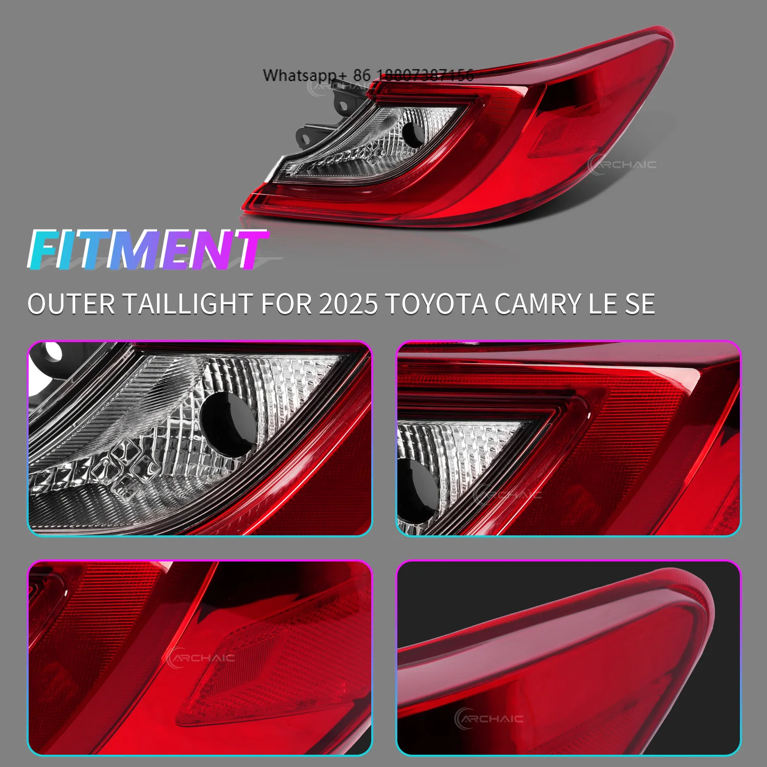

USA Version Original Style for for 2025 LE SE OEM Taillight with Yellow DRL Turn Signal Running Light-Plug Play Car Repair