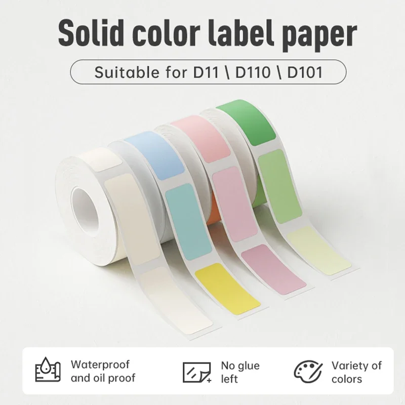 Niimbot H1 H1S D101 D11 D110 Thermal Label Round Paper Waterproof Adhesive Label Sticker Stationary Storage Tag Name Marker