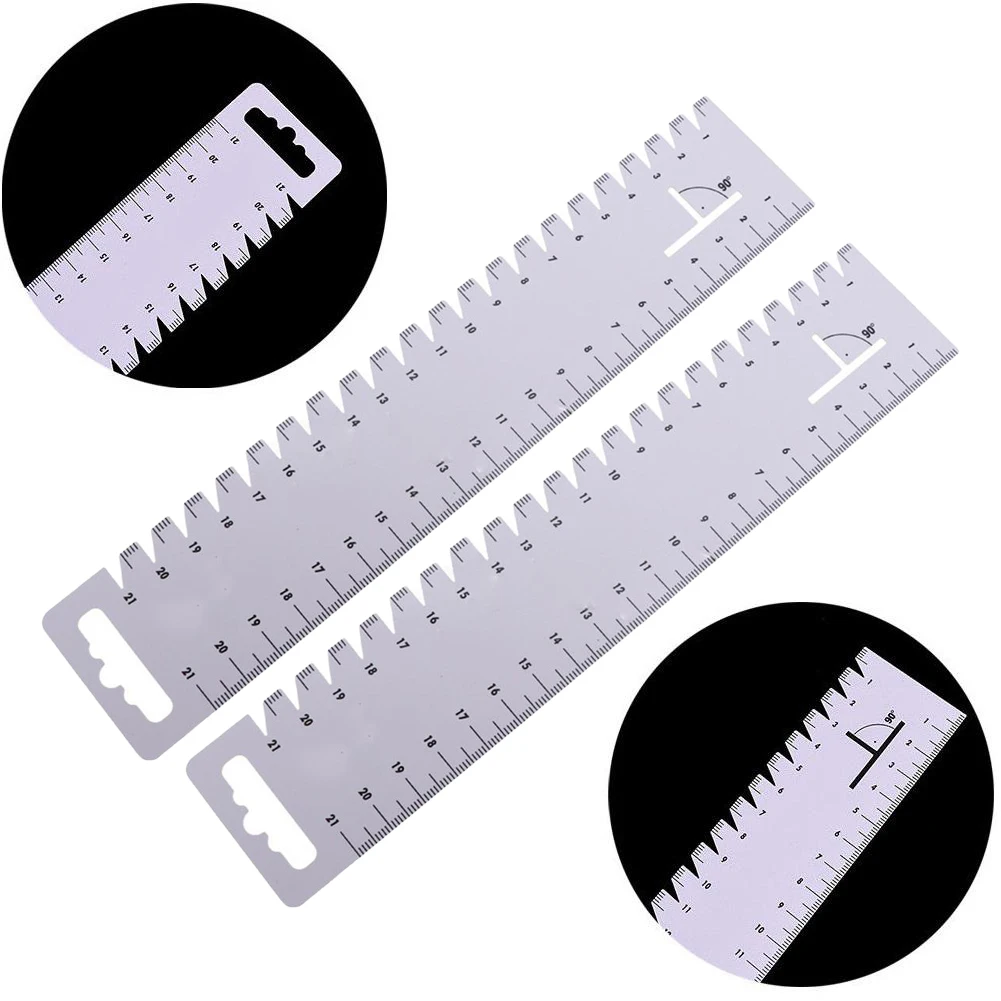 2 шт., 21 см, линейка для шитья в стиле пэчворк, пластиковая ультратонкая проволока, линейка для лоскутного шитья, швейные инструменты, аксессуары, инструменты для квилтинга