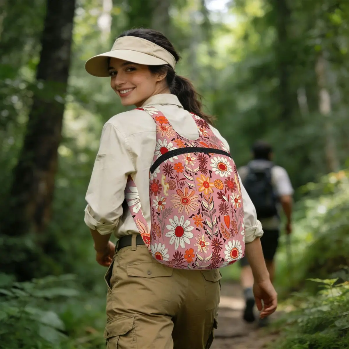 Free-Spirited Sunshine Florals A Bohemian-inspired Backpack Student BookBag Children Storage School Bag Laptop Shoulder Bags