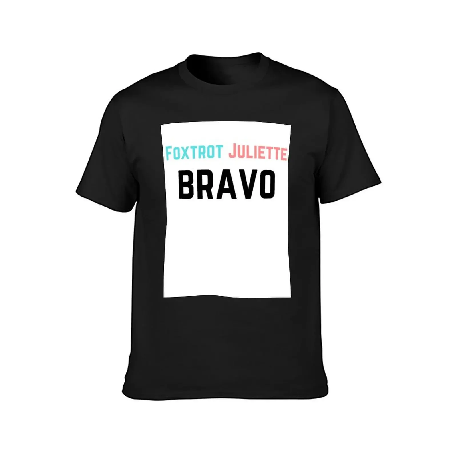 Foxtrot Juliette Bravo T-Shirt hippie clothes customs heavyweights Aesthetic clothing plain t shirts men