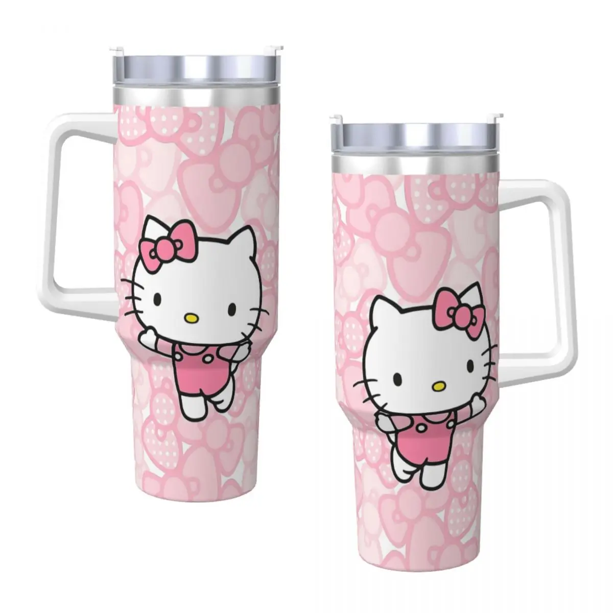 Hello Kitty Pochacco Kuromi Friends Stainless Steel Driving Mug Cup Large Thermal Mug Leakproof Cold Drink Milk Tea Water Bottle