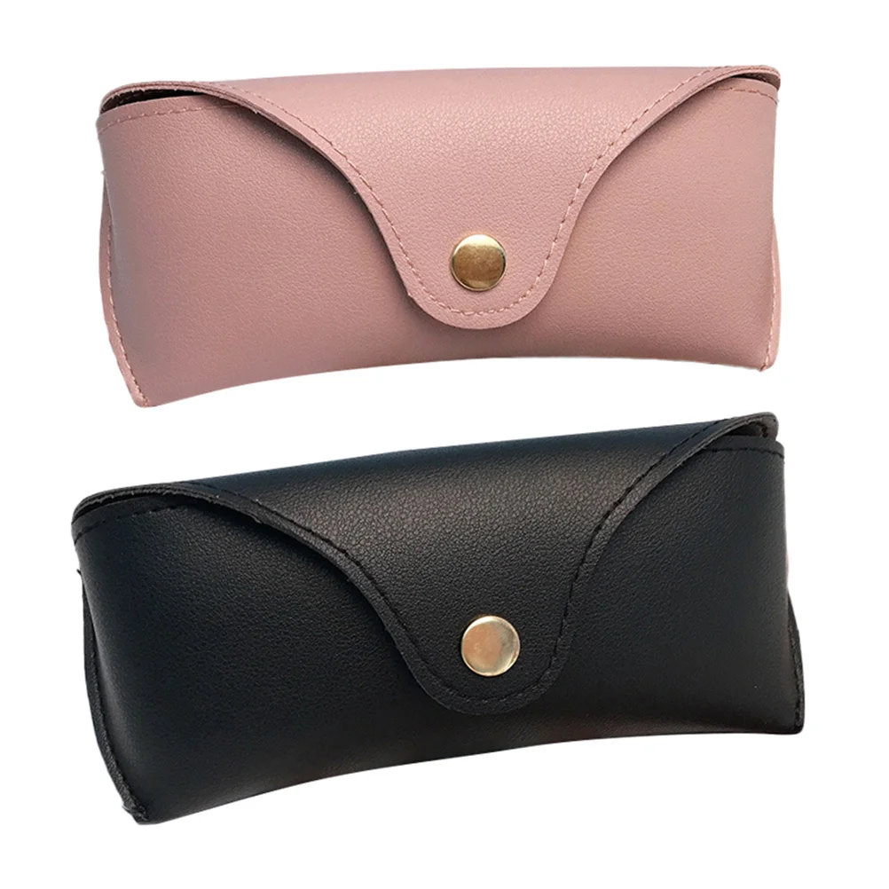 

2pcs Pu Eyeglasses Case Large Capacity Sunglasses Storage Pouch Portable Glasses Holder Bag For Eyewear Organizer Black