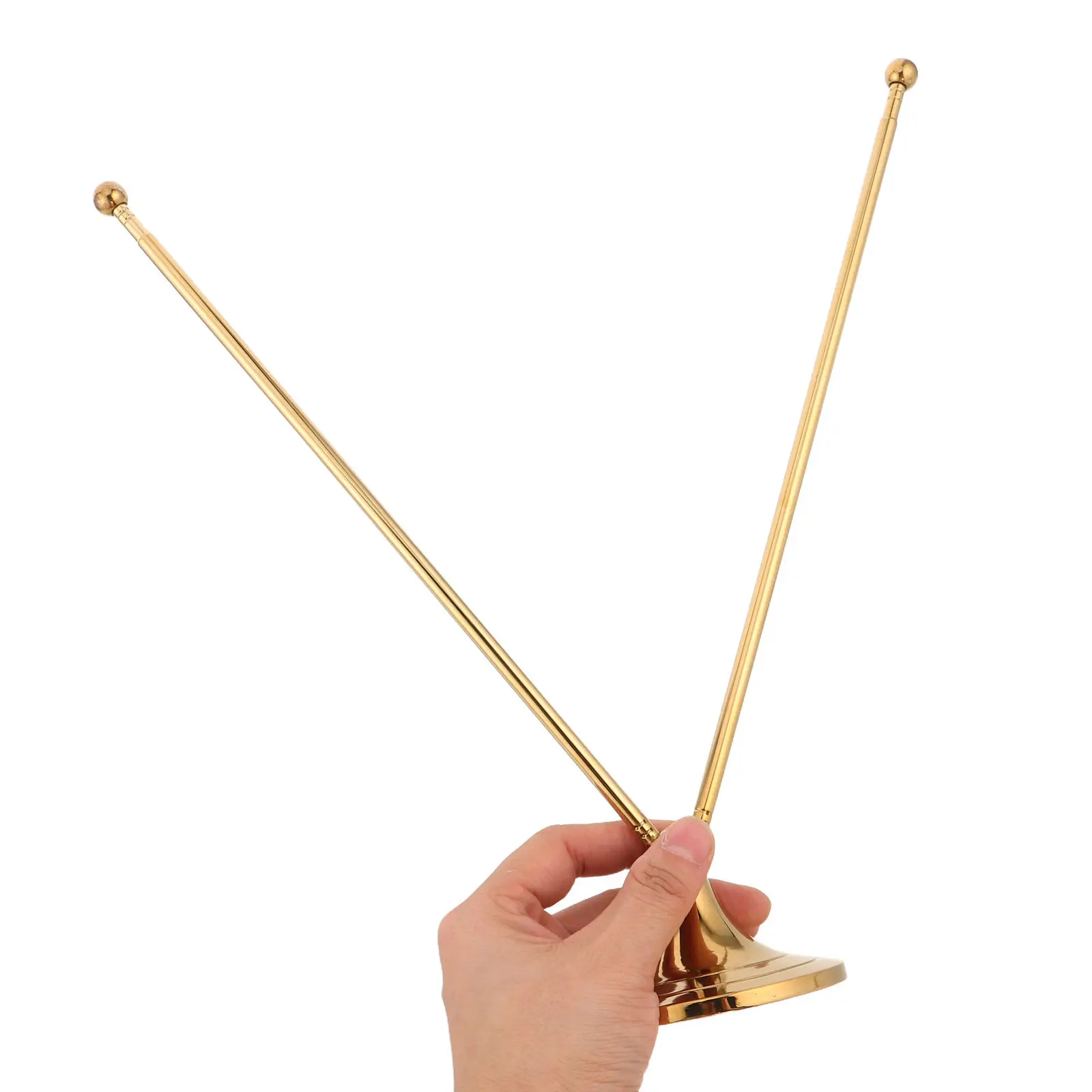 Telescopic Flag Stand Metal Desk Flag Holder Adjustable Height V-Shaped Stable Office Meeting Room Desktop Flagpole Display