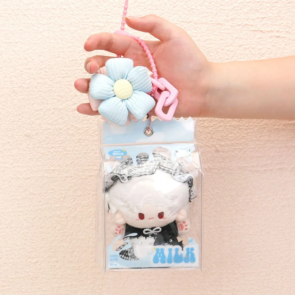 

Flower Keychain Transparent Doll Bag Doll Accessories Clear Doll Storage Bag Display PVC Outdoor Doll Display Bag Outdoor