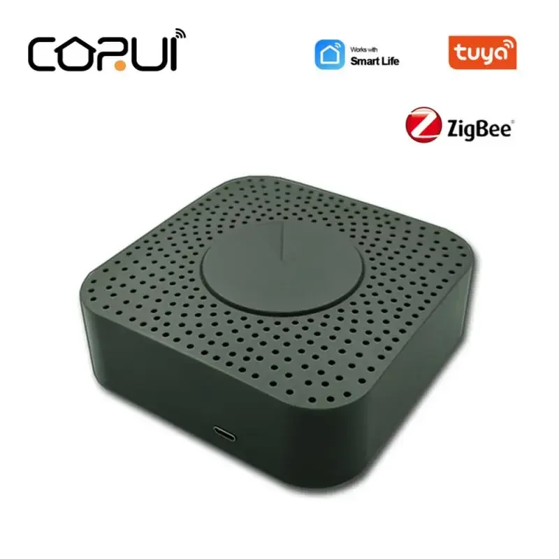 CORUI Tuya Smart Zigbee Air Box Formaldehyde VOC CO2 Temperature Humidity Sensor 5 In 1 Automation Alarm Detector For Smart Life