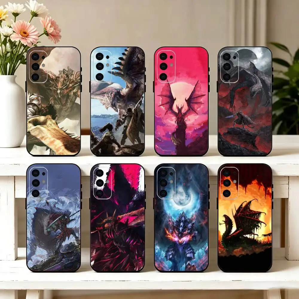 Game M-Monster H-Hunter Phone Case Black Silicone Soft For Samsung S25,S24,S21,S22,S23,S30,Ultra,S20,Plus,Fe,Lite