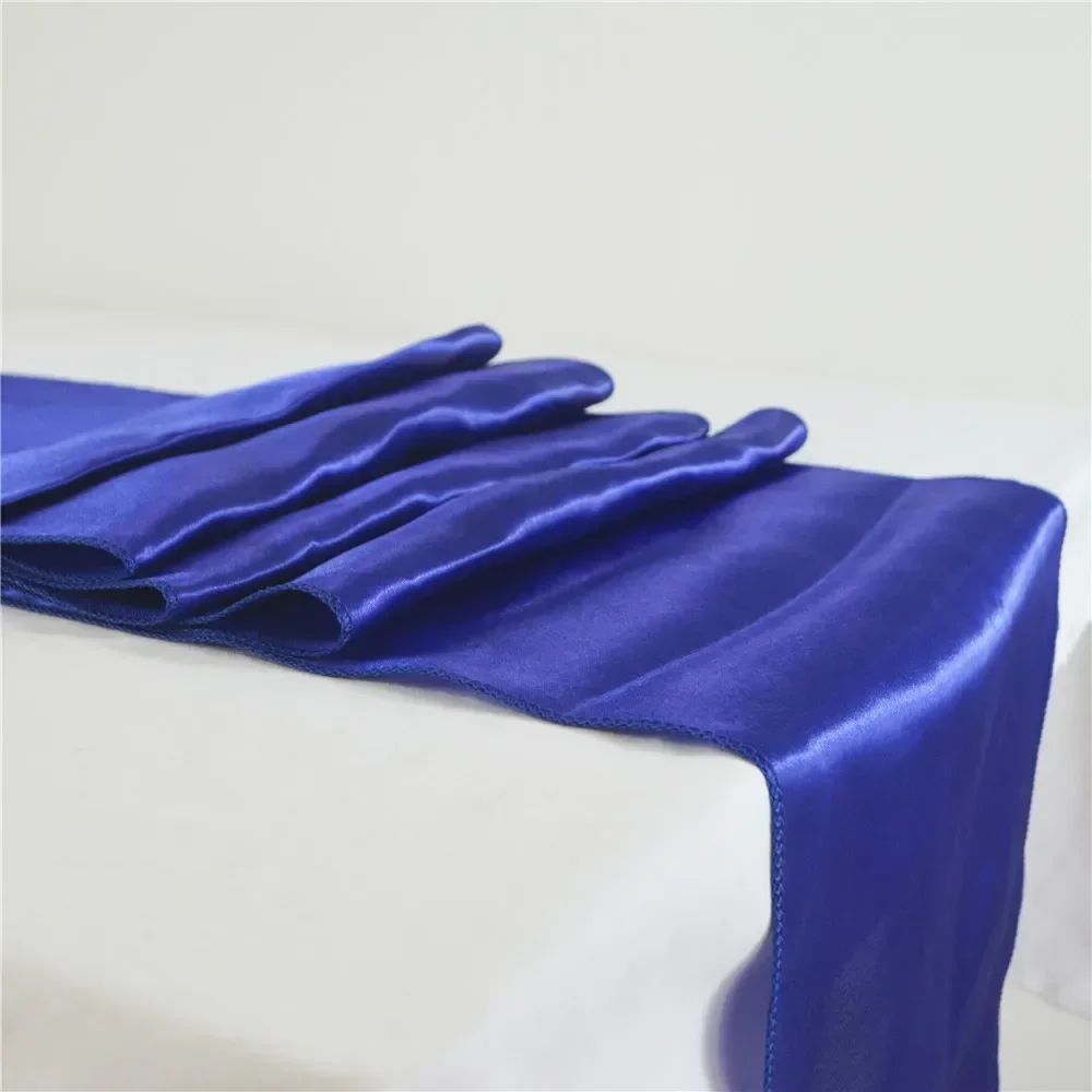 30x275cm Satin Table Runners For Wedding Party Modern Table Runner New Year Home Gold/Royal blue Table runner cloth Decorations