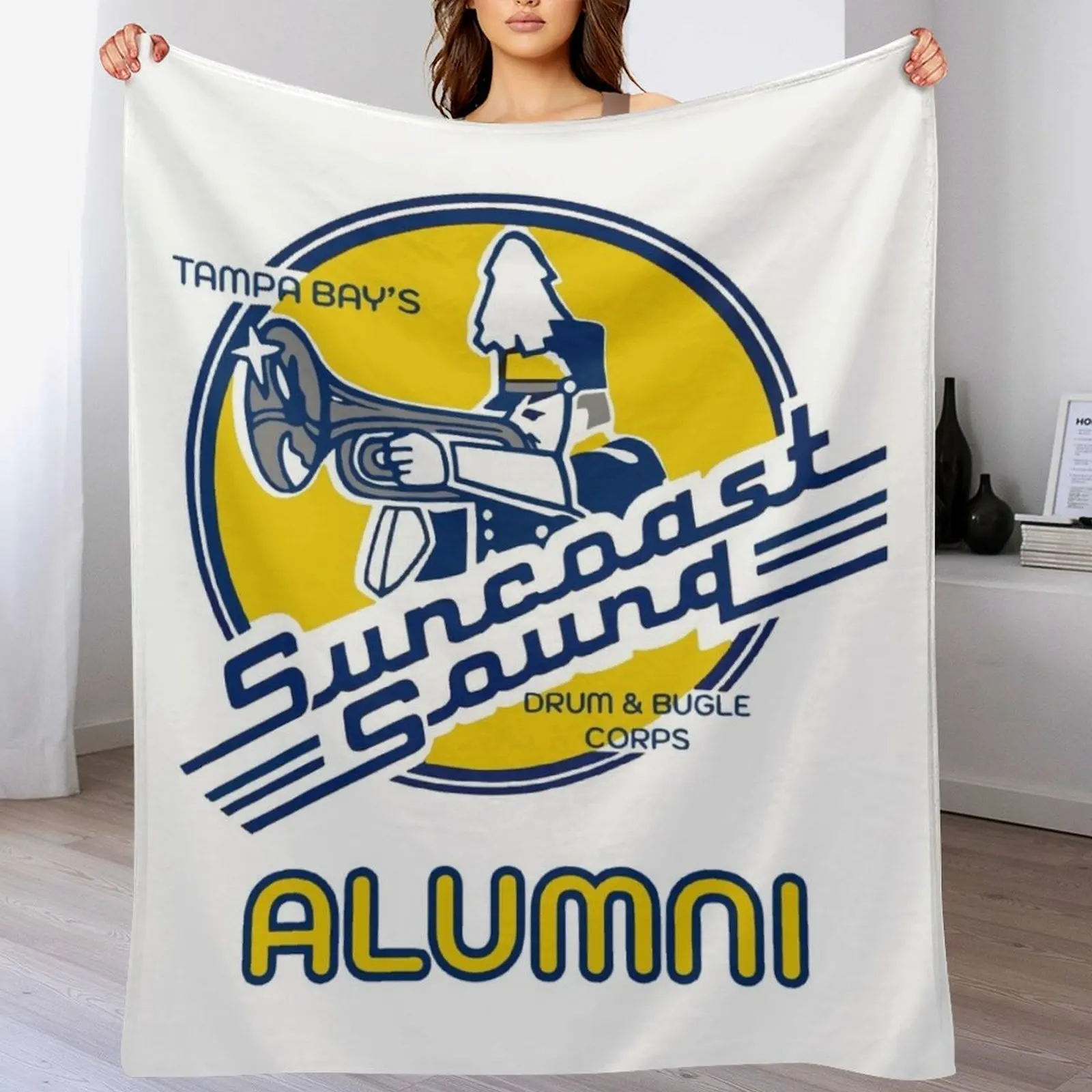 Suncoast Sound Alumni Throw Blanket decorative Quilt Flannel Fabric Retros Blankets