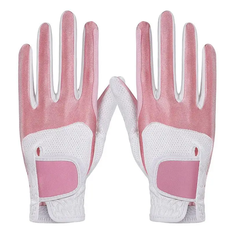 

Womens Golf Gloves Anti-Slip Lightweight Gloves Stable Grip Fit Golf Gloves Stylish Synthetic Golf Gloves Women Golfer Gloves