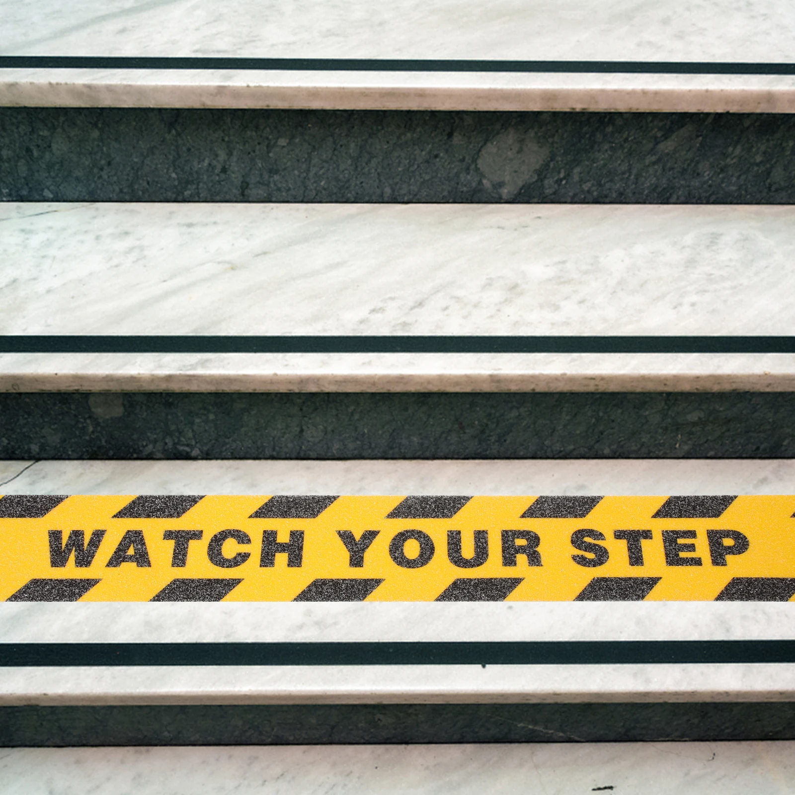 

1 Roll Watch Your Step Floor Tape Anti-Slip Adhesive Sticker Slip Resistant Safety Decal for Stair Treads and Ramps