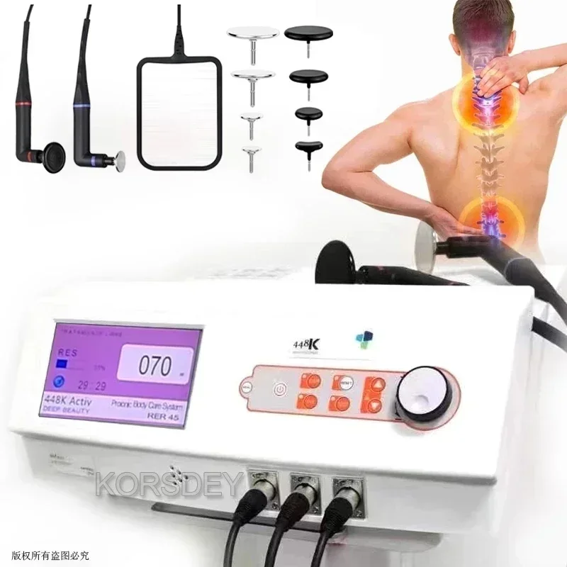 Thermal System  CET RET Smart Diathermy Machine Indiba Tecar Physiotherapy 448khz ER45 Body Shaping