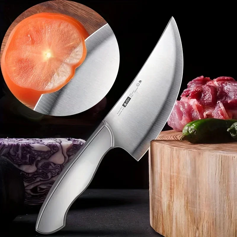 All steel forged boning knife,professional meat cleaver,outdoor sharp kitchen knife, kitchen accessories,fruit knife with sheath