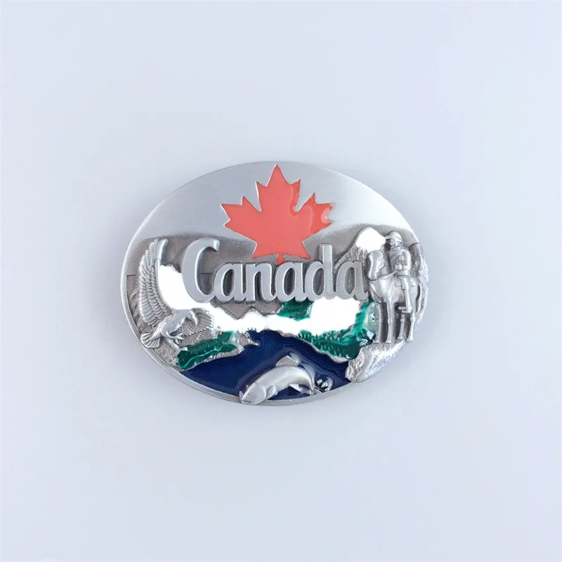 Canada Canadian Maple Leaf Wildlife Belt Buckle Boucle de Ceinture anche US Stock BUCKLE-WT064 spedizione gratuita