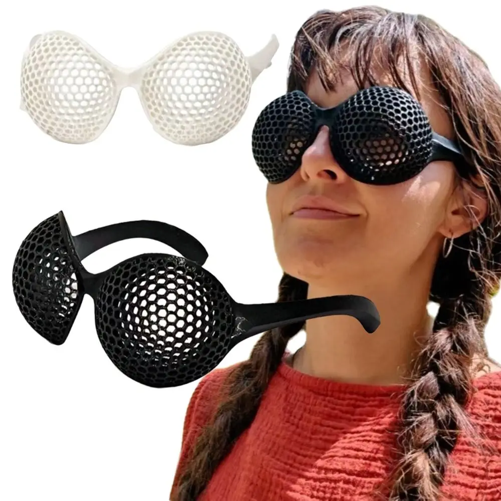Hollow Full EyesCoverage Simple Lightweight Insect Compound Eye Glasses Comfortable Wear Casual Funny Party Glasses Christmas