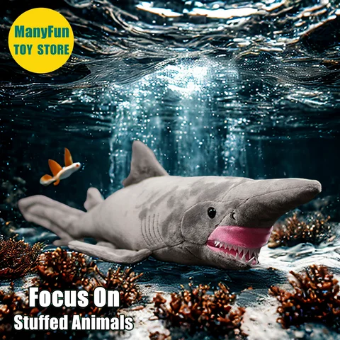 Goblin Shark Plush Toy Lifelike Elfin Shark Stuffed Animal Realistic Vampire Shark Simulation Plushie Living Fossil Soft Doll