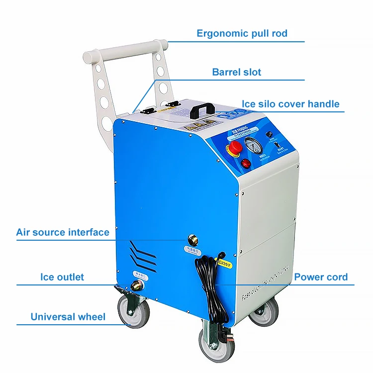 YG New Arrival Dry Ice Cleaning Machine Small Dry Ice Cleaner Blaster Automotive Car Beauty Dry Ice Cleaning Car Machine Price