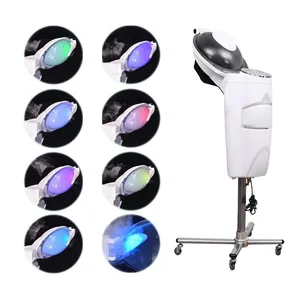 Professional Micro Mist Ozone Hair Salon Steamer With Stand Hair SPA Standing O3 Hair Steamer 12 Led Lights