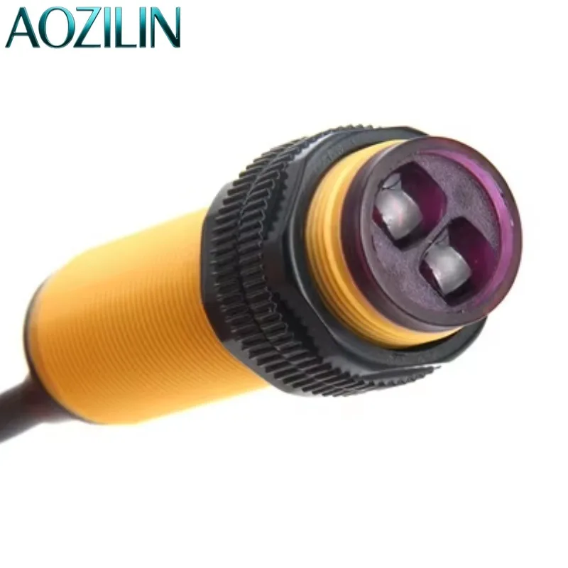 AOZILIN Photoelectric Sensor NPN NO NC 24V DC 30CM Sensing Distance Embedded Mount Response Time Less Than 2ms