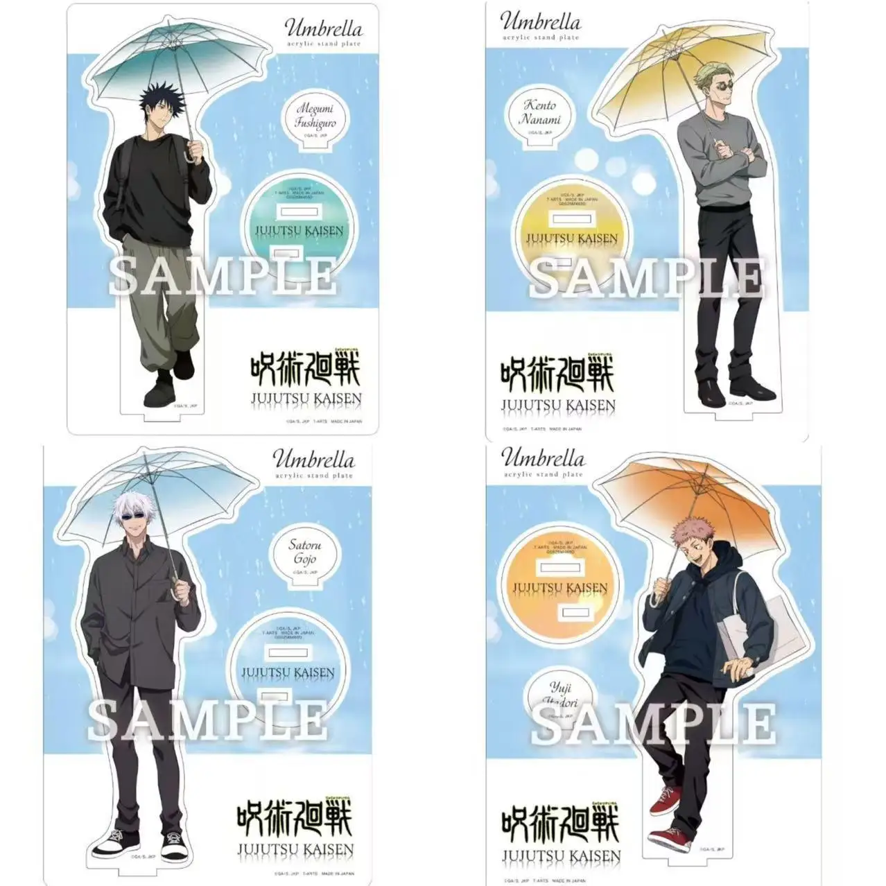 

Jujutsu Kaisen Acrylic Stand Figure Nanami Kento Gojo Satoru Anime Peripheral Creativity Hold An Umbrella Modeling Room Ornament