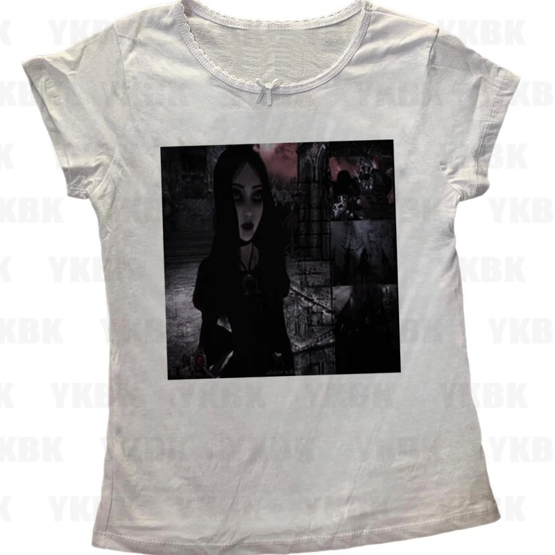 Gothic Y2k Crop Tops Vintage Frauen Casual Druck Anime Harajuku Retro Schöne Weste Punk E-mädchen Ästhetische Baby Tees sommer Tops