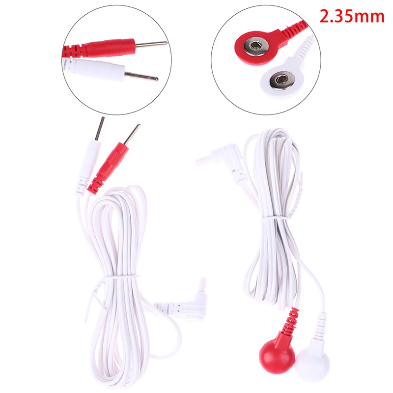 1 buah kawat elektroda 1.5/1.8M 2.35mm kepala DC Jack pengganti Unit TENS kabel konektor kabel timah