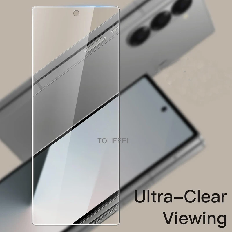 4 piezas Cristal templado para Samsung Galaxy Z Fold 7 6 5 4 3, protector de pantalla premium transparente para Samsung Z ZFold 6 5 Fold5, película de vidrio 5
