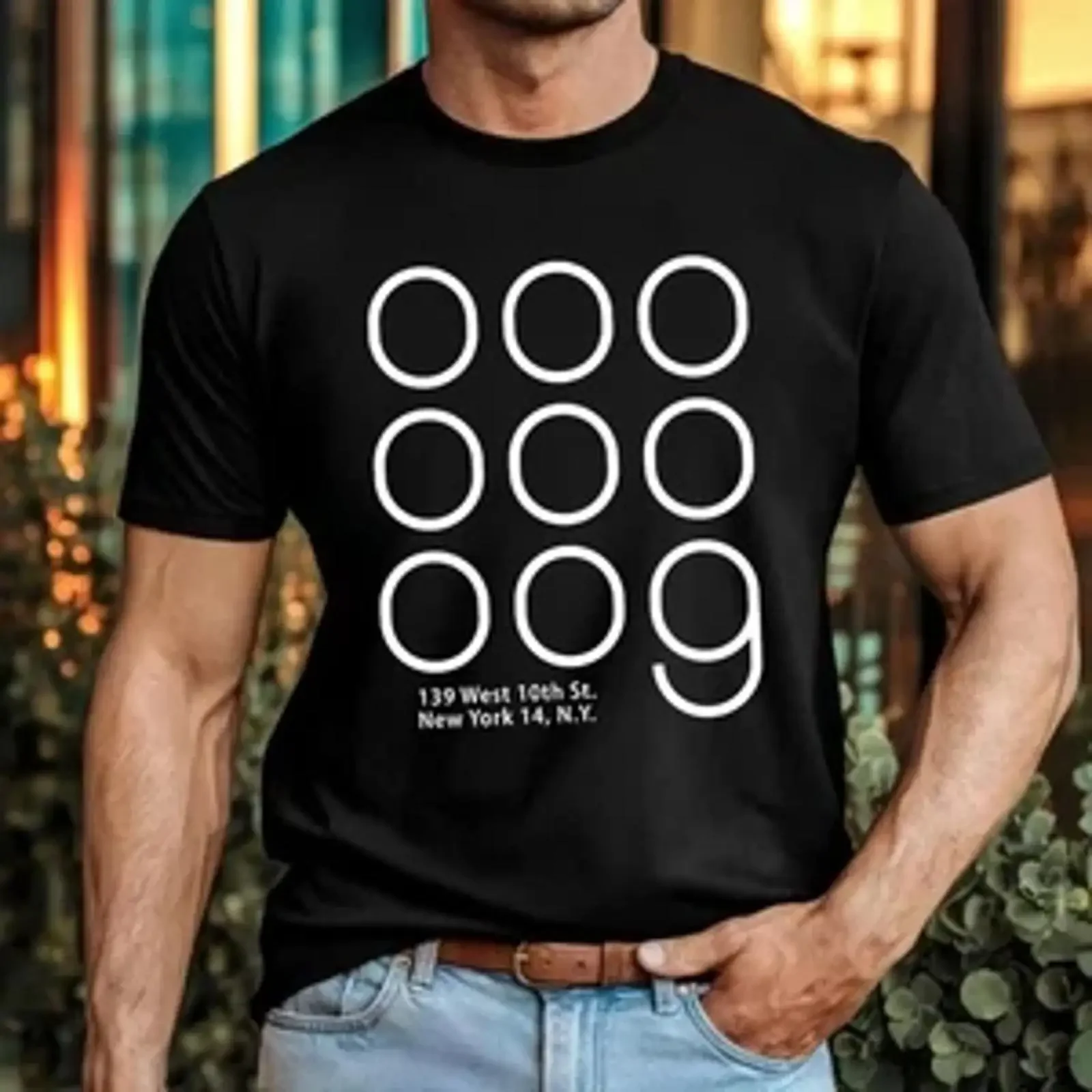 Ninth Circle 009 T Shirt 139 West 10th St Vintage New York Minimal Retro Top vintage Washed Slightly fashion homme graphic