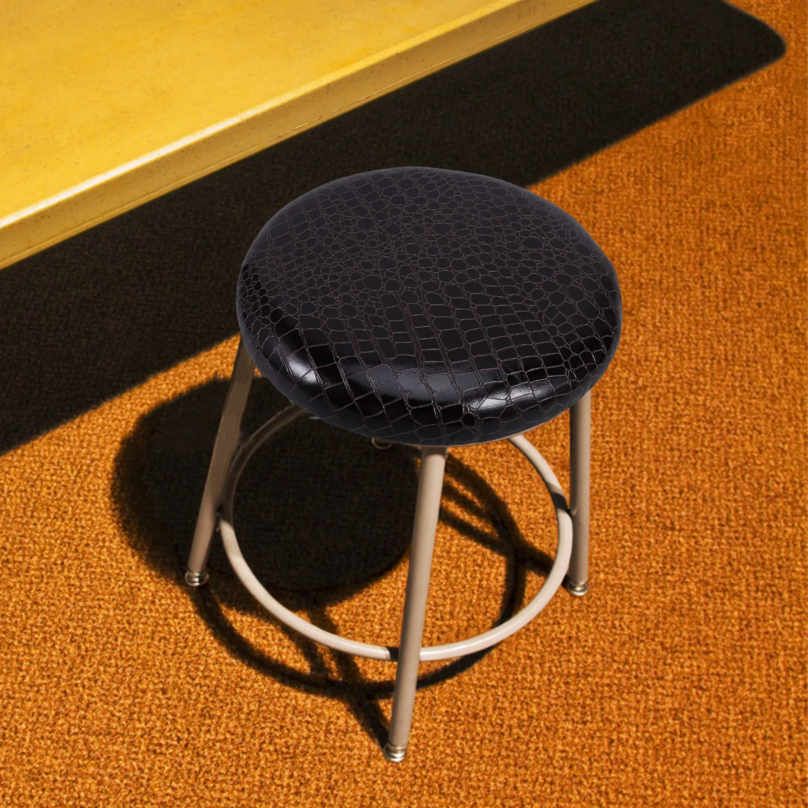 

Round Stool Seat .4-Inch Solid Wood Dining Chair Seat Replacement Pad Barstool Cushion For Kitchen Brown