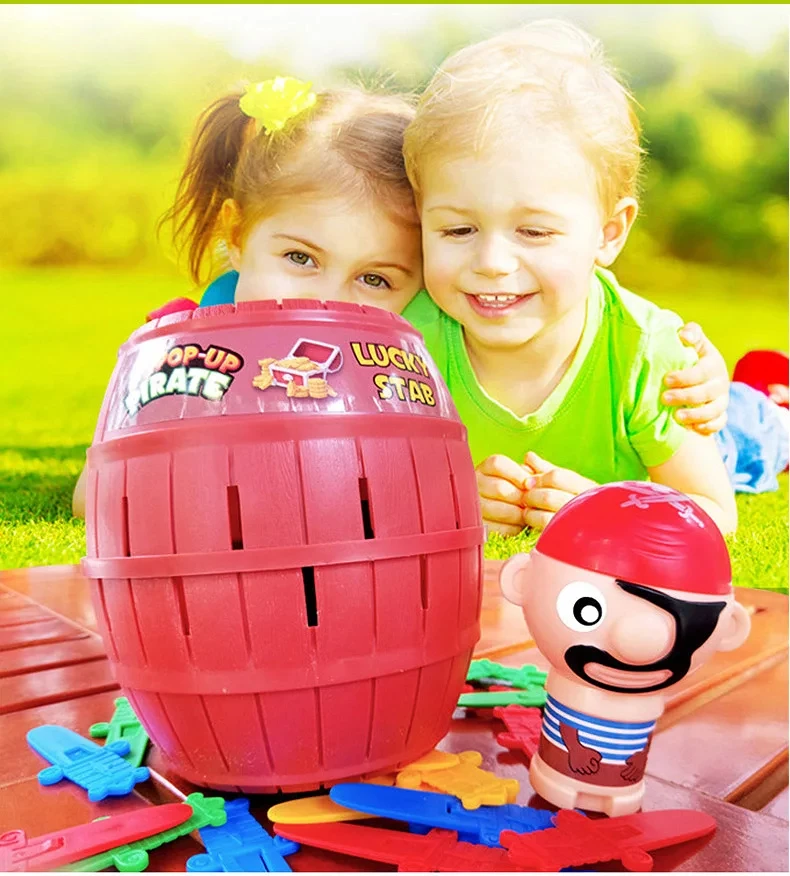 Children Fun Board Games Small Tool Pirate Bucket Family Game Toy Children Lucky Spike Pop-up Party Toys Halloween Gifts for Boy