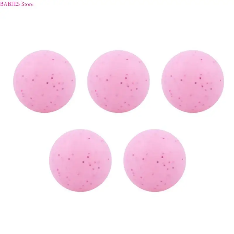 

C9GB 5 Pcs 12mm 15mm Baby Teether Crystal Print Silicone Round Beads Soother Molar Teething Nursing Toy