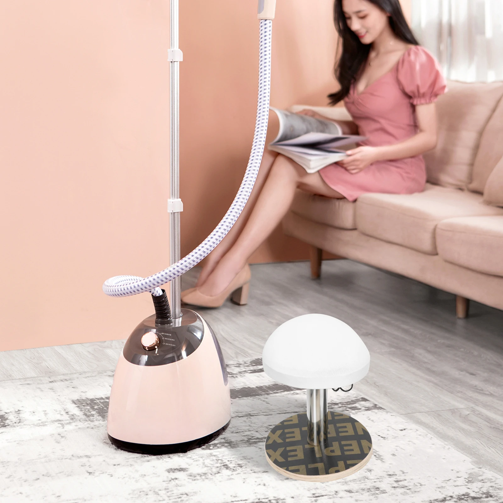 

Portable Ironing Stool Mini Home Board Plate Cloth Cover Wooden Pad Travel Desk Table Top Foldable Compact Ironing St