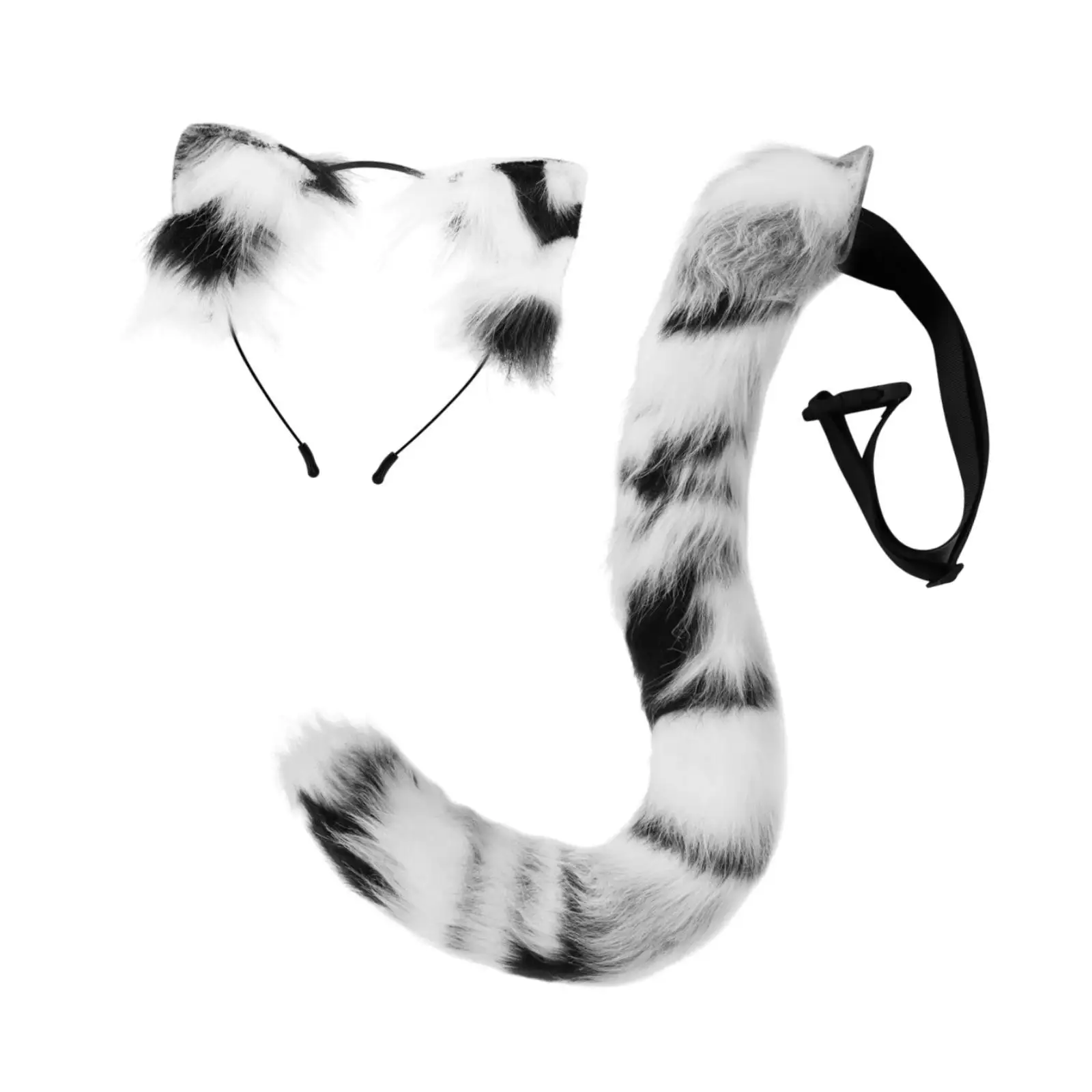 Zestaw uszu i ogona zwierzęcia, uroczy rekwizyt do cosplayu na święta, do odgrywania ról, na urodziny.