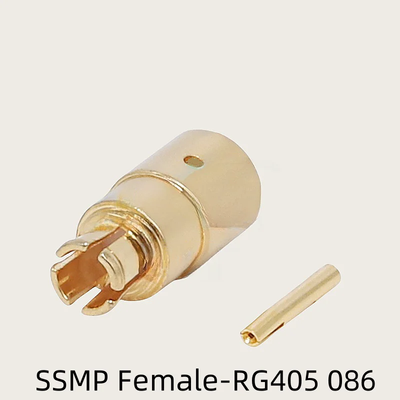1pcs/LOT SSMP female welding RG405/086 semi flexible 2-wire 18G low standing wave right angle/straight connector image 3