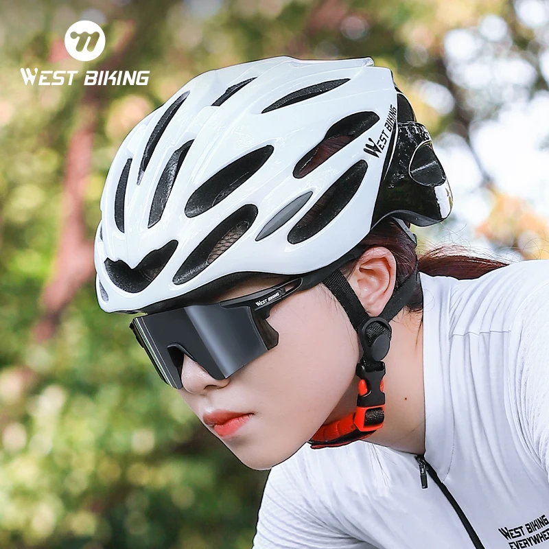 WEST BIKING Bicycle Lightweight Helmet Road Bike Racing Helmet Integrated Triathlon Skateboard BMX Cycling Safety Equipment