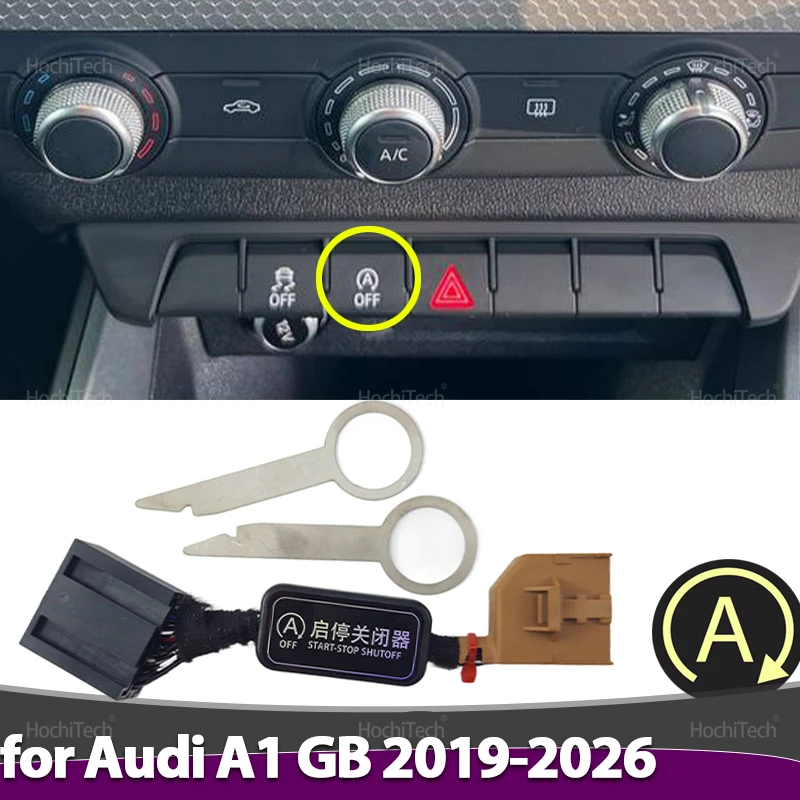 Para audi a1 gb 2019-2022 2023 2024 2025 2026 sistema de parada automática do motor fora do dispositivo sensor de controle plug parar cancelar