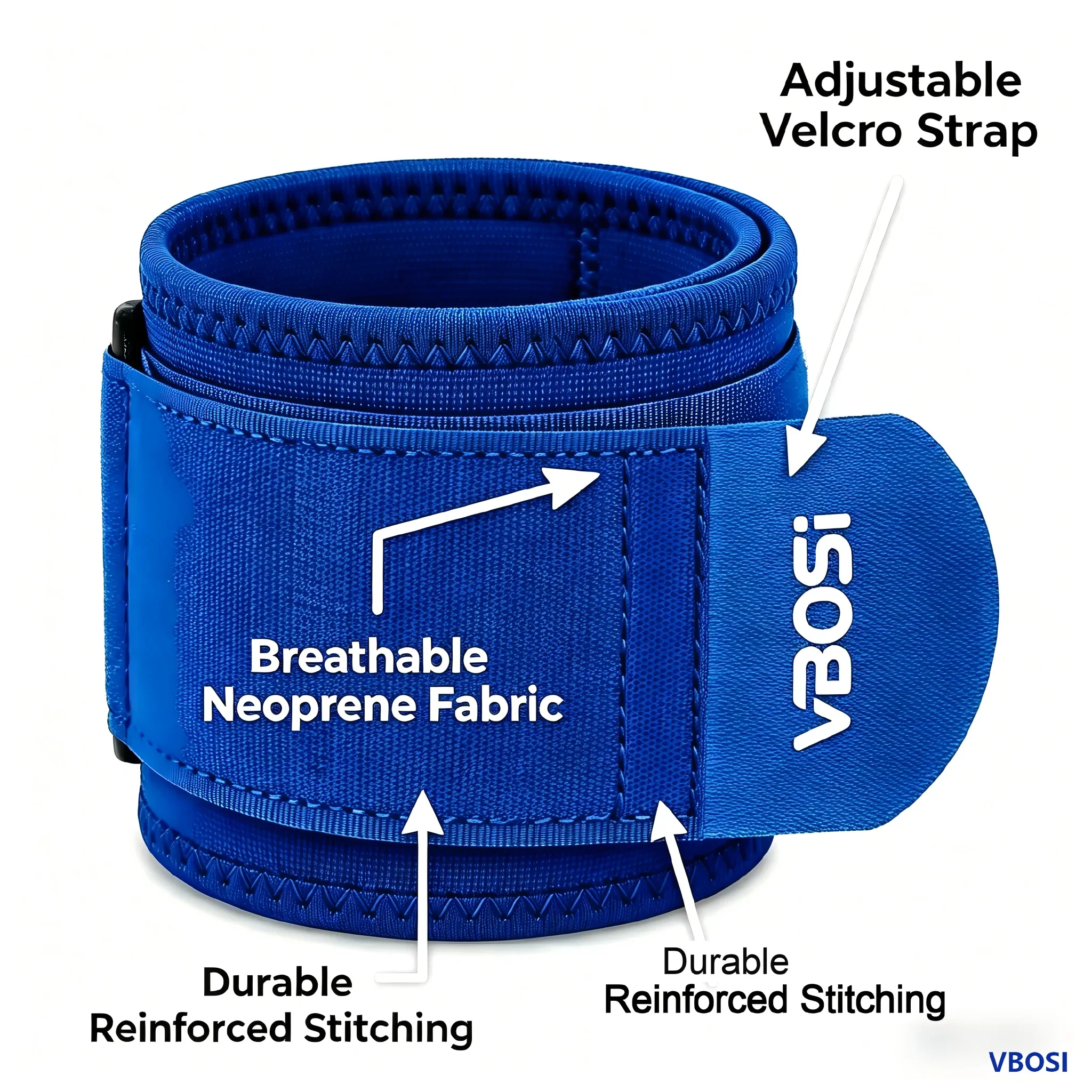 VBOSI Wrist Support Brace Adjustable Compression Wrist Strap for Men Women, Neoprene Wrist Guard for Sports, Tendonitis Relief